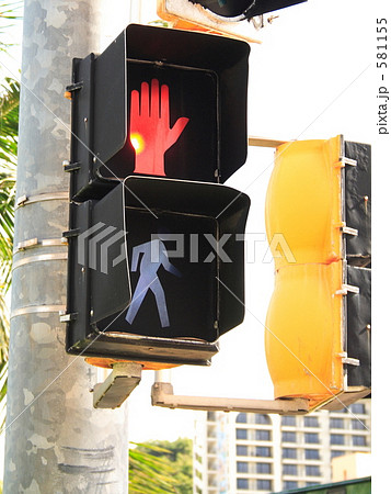 歩行者信号 信号 アメリカの写真素材
