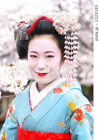 舞妓 芸妓 桜 女性の写真素材 - PIXTA