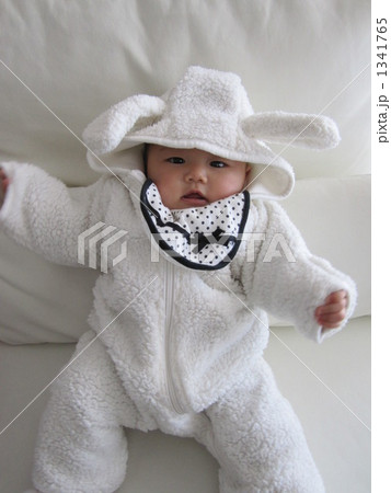 赤ちゃん 着ぐるみ 子供の写真素材