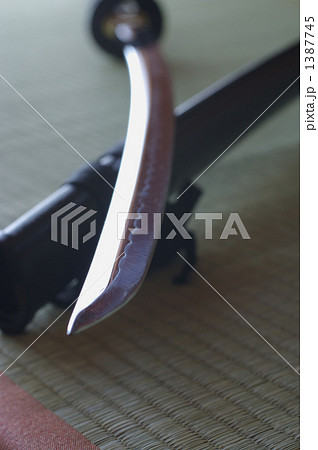 日本刀 切っ先 刀身 太刀の写真素材