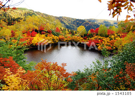 高原温泉沼巡り 登山の写真素材