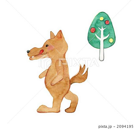 赤ずきんちゃんのオオカミのイラスト素材