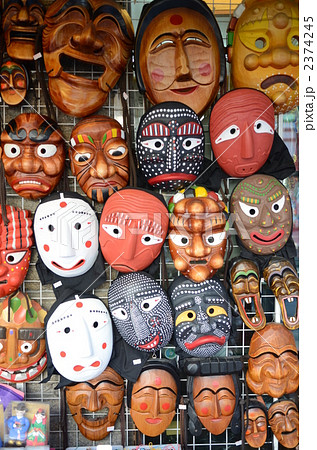 韓国 伝統工芸 お面 仮面の写真素材 - PIXTA