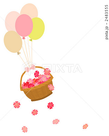 花かご イラスト かわいいのイラスト素材