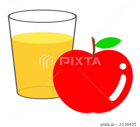 りんごジュース クリップアートのイラスト素材