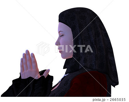 シスター 祈り 人物 女性のイラスト素材 Pixta