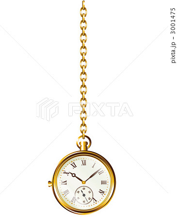 時計 懐中時計 イラスト 雑貨のイラスト素材