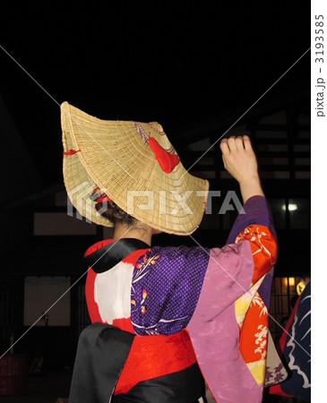 鳥追い笠の写真素材