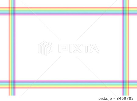 枠 虹 ボード カードのイラスト素材