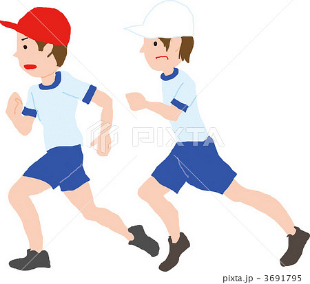 徒競争のイラスト素材