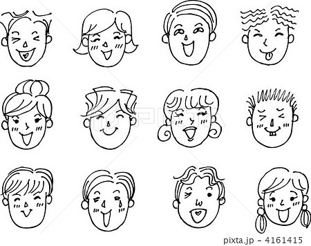 爆笑 人物 女性 男性のイラスト素材