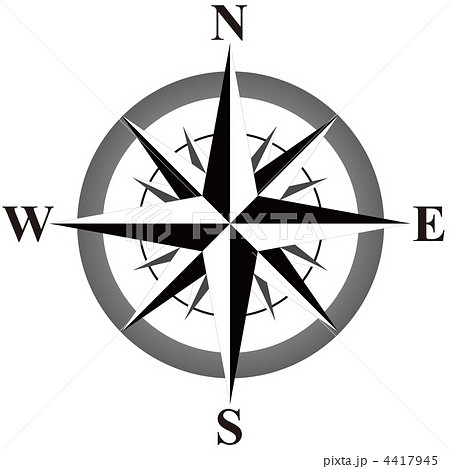 羅針盤 方位磁針の写真素材