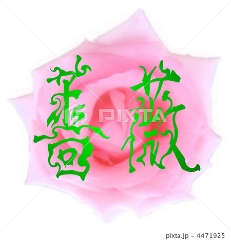 薔薇 文字 漢字の写真素材