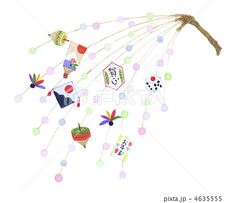 正月 餅花 もちばな モチバナの写真素材