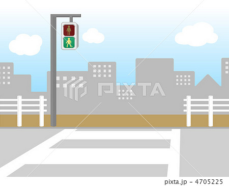 横断歩道 信号機 道 道路のイラスト素材 Pixta
