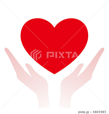 包み込む 手 守るのイラスト素材