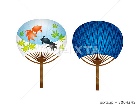 うちわ 団扇 和 和風のイラスト素材