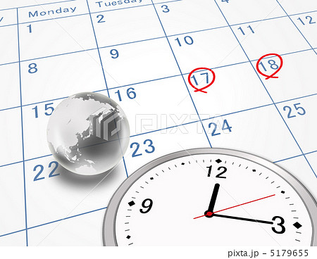 スケジュール 予定表 時間 カレンダーのイラスト素材