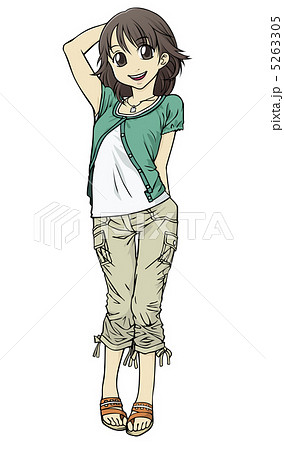 私服 女性 女の子のイラスト素材