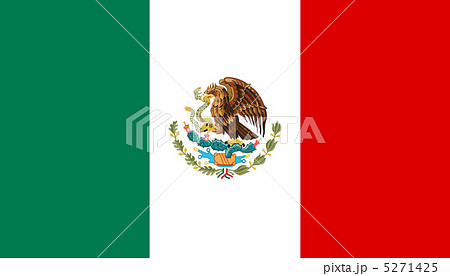 国旗 メキシコ 旗 鷲のイラスト素材