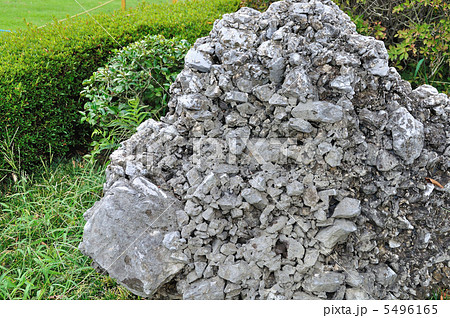 石 岩石 さざれ石 石灰質角礫岩の写真素材