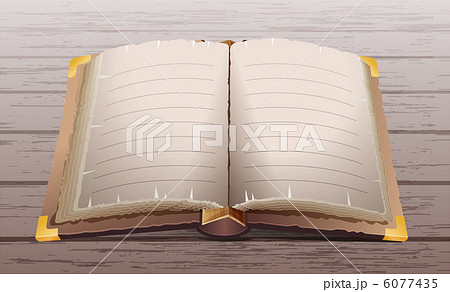 日記帳 ノート 日記 ビンテージのイラスト素材