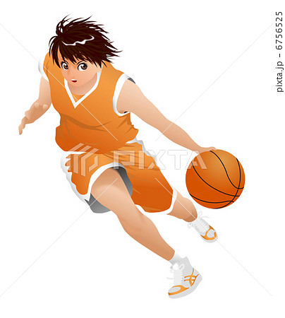バスケットボールプレーヤーのイラスト素材