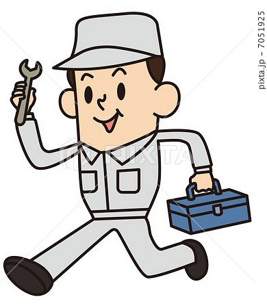 レンチ 修理 エンジニア 作業服のイラスト素材