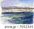 油彩画　「　大王さくら　」原画　3Dキャンパス 水彩画 風景画 長野県 安曇野 大王わさび農園のイラスト素材 [47971187