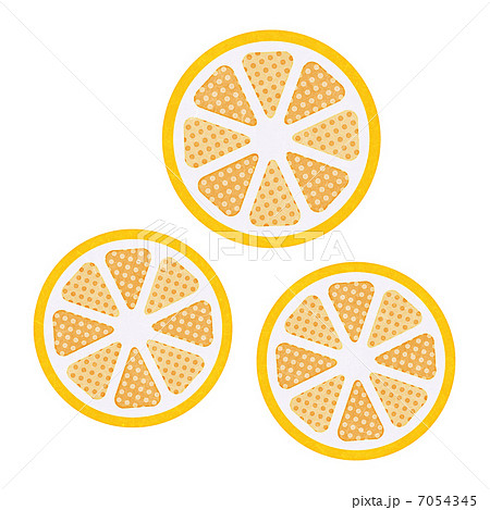 カンキツ類 黄色 酸っぱい 食べ物のイラスト素材