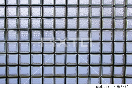 ガラスブロック テクスチャ 玄関 カベの写真素材