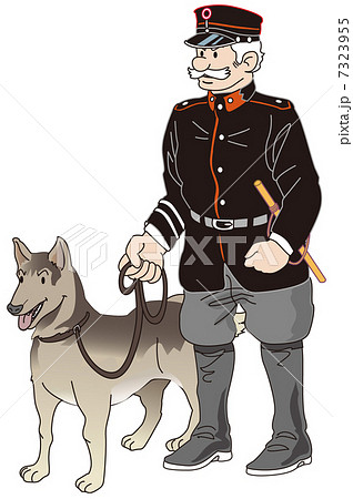 警察犬のイラスト素材 Pixta