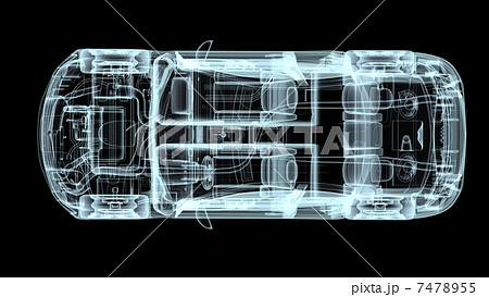 車体 自動車 スケルトン 構造のイラスト素材