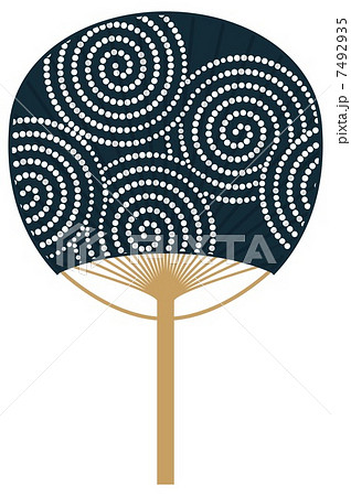 夏 うちわ 和柄 伝統文様の写真素材