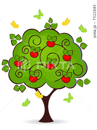 林檎の木のイラスト素材
