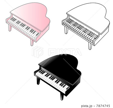 ピアノ伴奏 合唱のイラスト素材