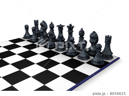 チェス クイーン ポーン 立体のイラスト素材