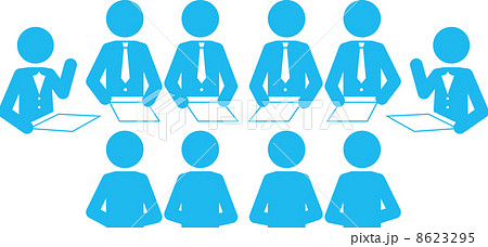 ピクトグラム 討論 交渉 業務のイラスト素材