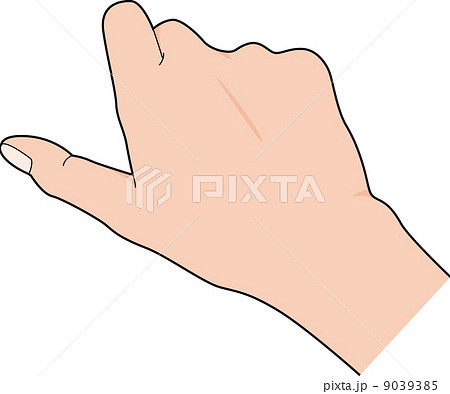手 親指 甲 片手のイラスト素材 Pixta