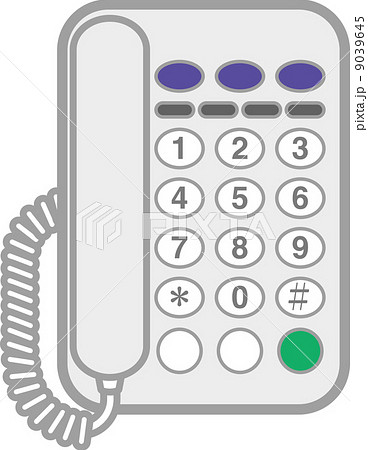 電話機 電話 固定電話 一台のイラスト素材