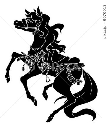 跳ね馬 ファンシー メルヘンのイラスト素材