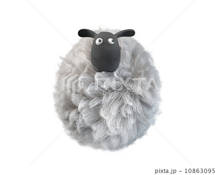 羊 ぬいぐるみ 正月のイラスト素材