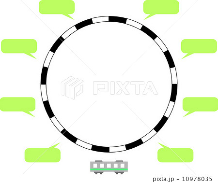 ベクター 電車 山手線 イラストのイラスト素材