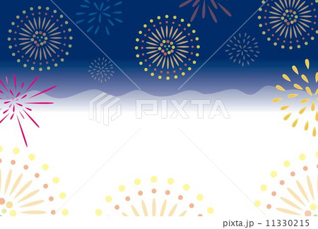 メッセージカード 夏祭り 花火 Popカードのイラスト素材