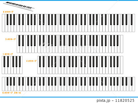 練習 ピアノ 鍵盤 譜面のイラスト素材