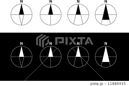 方位記号のイラスト素材