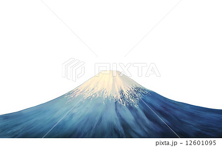 手描き 冠雪 山 富士山のイラスト素材