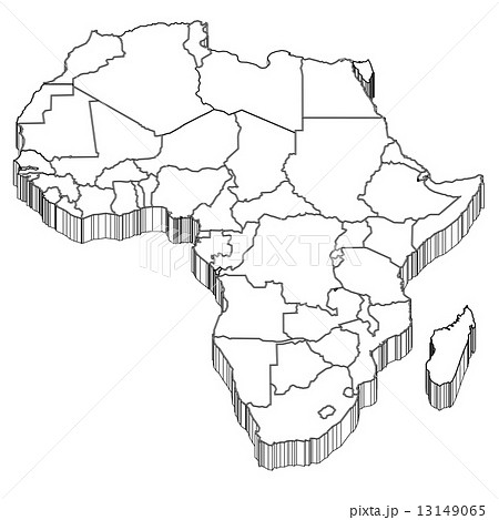 アフリカ地図のイラスト素材