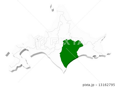 北海道 地図 地形 北国のイラスト素材