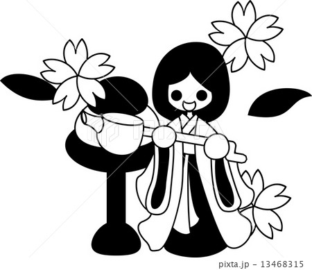 三人官女のイラスト素材